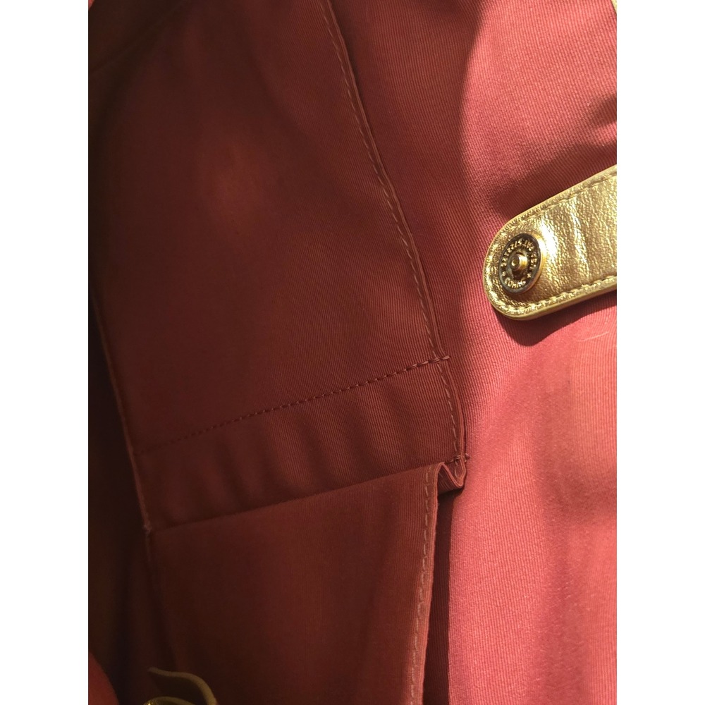 VTG Y2K Coach Tartan Plaid Tote Bag‎ White Gold Leather Trim Multi Color - Picture 11 of 13